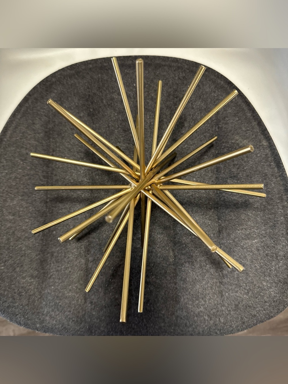 Vintage MCM Atomic Metal Starburst Sputnik Sculpture Approx 9" Free Standing